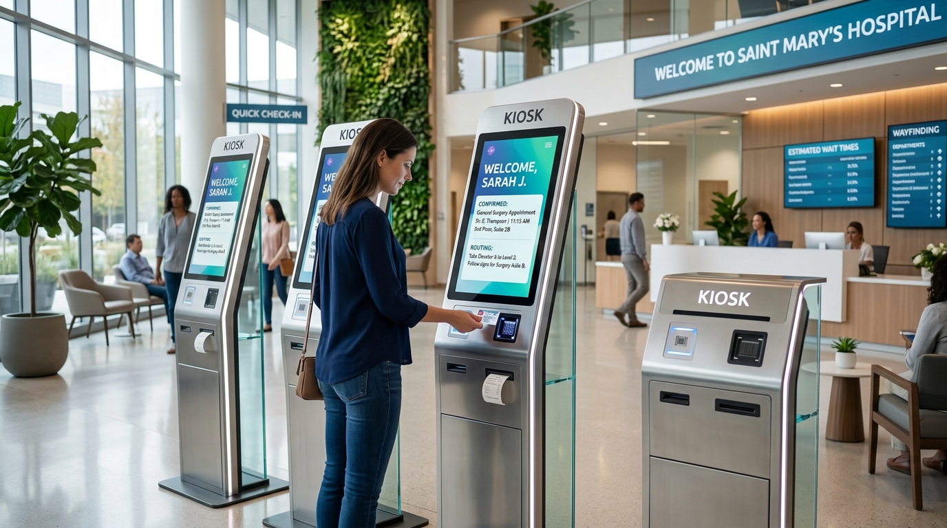 Kiosk Tiếp đón Tự phục vụ